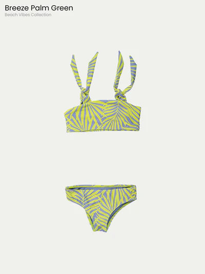 Breeze Palm Green Niña Bikini